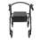 Folding Rollator Mobility Walker 4 Wheeled Walking Elder Aid w/ Seat Black 2