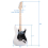 Electric Guitar Full Set with Pickguard 20W Amp Cable Bag Strap Kit 11