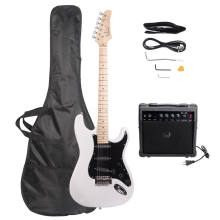 Electric Guitar Full Set with Pickguard 20W Amp Cable Bag Strap Kit