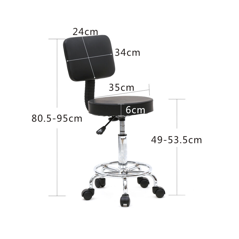 Spa Salon Stool Gas Lift Backrest Barber Beauty Massage Hairdressing Chair