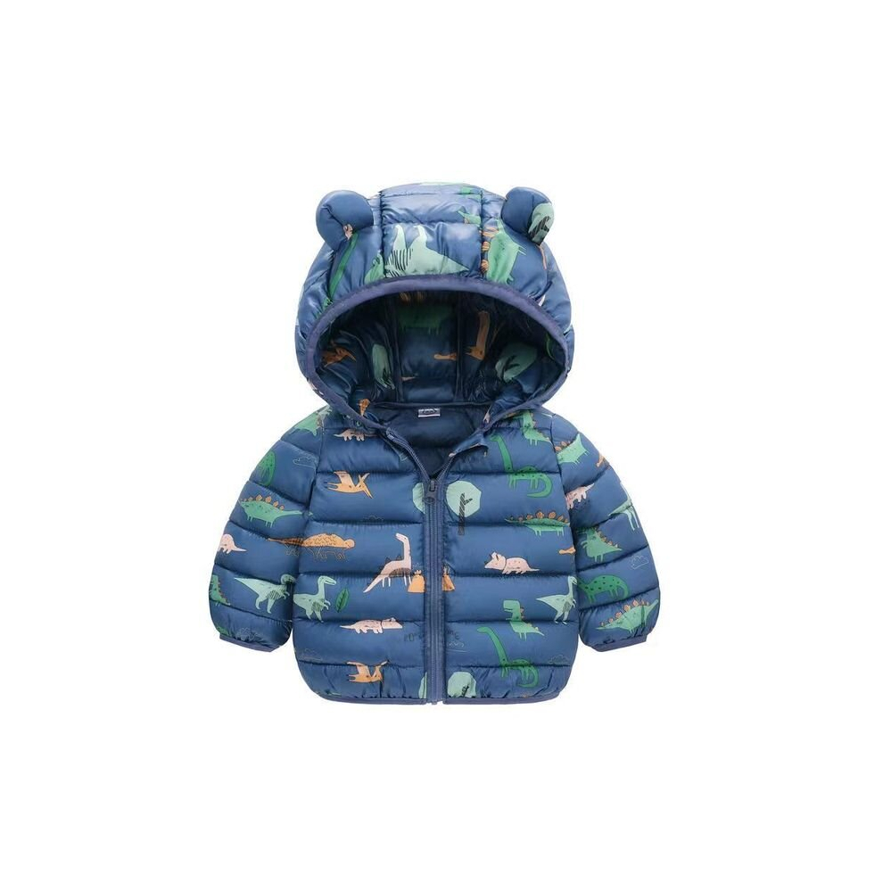 (Blue, 5T(size 120)) 2024 Baby Girls Jackets For Kids Cartoon Bear Zipper Coats Autumn Boys Warm Hooded Down Jackets Children Christmas Outerwear-image-OPC-PD9CC9N-NEW