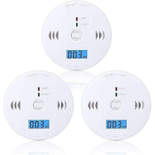 Carbon Monoxide Detector 3 Pack, Co Alarm Detector Sensor Battery Powered With Lcd Digital Display F