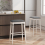 Costway Set of 2 Bar Stools Dining Chair Modern Upholstered Pub Stool 29 Inches 7