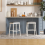 Costway Set of 2 Bar Stools Dining Chair Modern Upholstered Pub Stool 29 Inches 1
