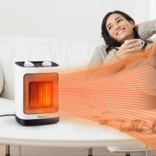 2000W Ceramic Fan Electric Auto-Oscillating Thermostat 2 Heat Settings