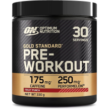 Optimum Nutrition Gold Standard Pre-Workout Powder 30 Servings (330g) Fruit Punch - 175mg Caffeine, 3.4g Creatine, B Vitamins, Informed Choice