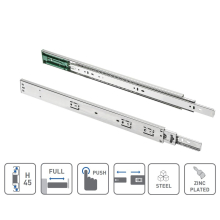 (450mm) PUSH TO OPEN Drawer Runner Slides - FULL EXTENSION