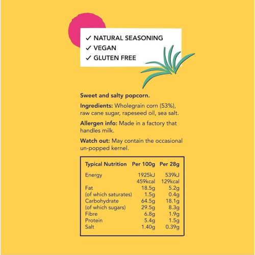Proper Corn Popcorn Sweet & Salty Mixed Case 32 x 14g 2