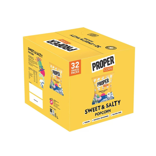 Proper Corn Popcorn Sweet & Salty Mixed Case 32 x 14g