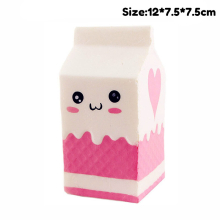 (white milk box) Kawaii Squishy Toys Slow Rising Squeeze PU Popcorn Animals Anti Stress Relief Squishies Toy For Children