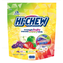 Hi-Chew Assorted Chewy Sweets 500g - Immensely Fruity, Intensely Chewy with Double-Layer Flavours (3 Fruit Flavours)
