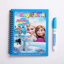 (A) Original Frozen Elsa Water Painting Drawing Toys Graffiti Anime Action Figure Watercolour Magic Book for Girls Birthday Gifts