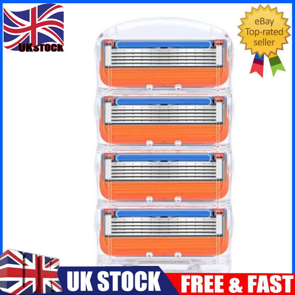 (Blue, 8PCS) 8Pcs or 16PCS for Gillette Fusion 5-Layer Mens Razor Blade Refills