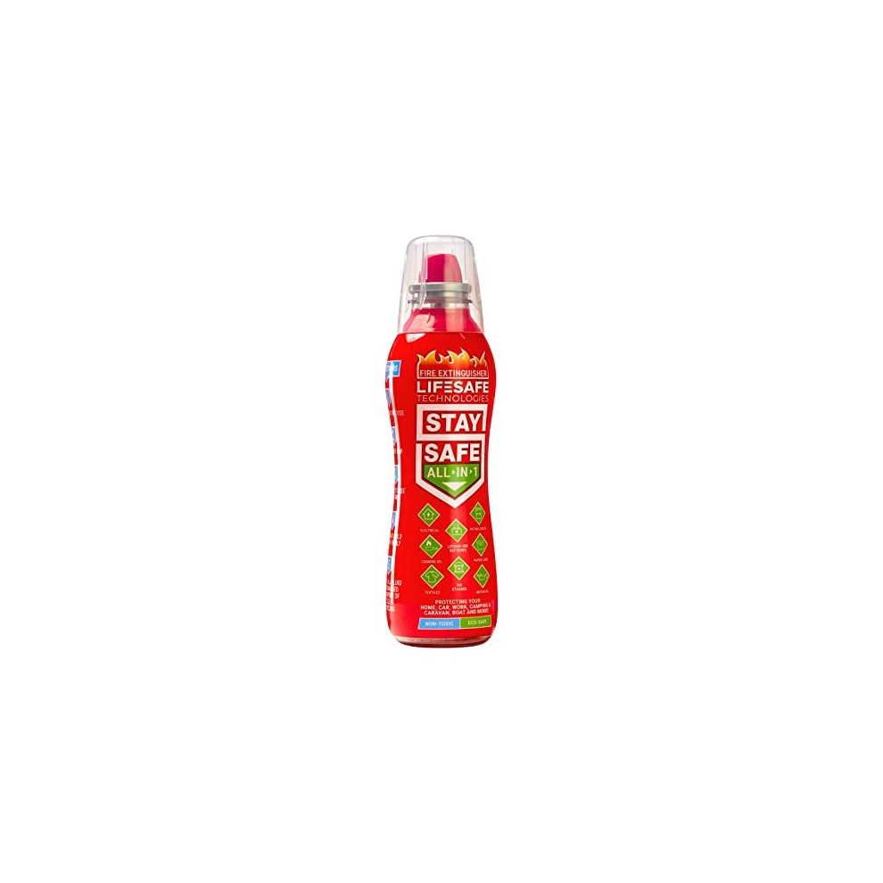 StaySafe All-in-1 Fire Extinguisher | For Home, Kitchen, Car, Caravan, Camping | The compact extinguisher that tackles