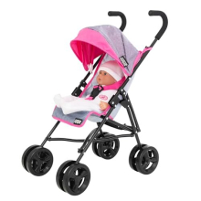 Mamas & Papas Junior Cruise Stroller | Childrens Stroller Pram In Grey & Pink | Childrens Baby Doll Stroller Toy