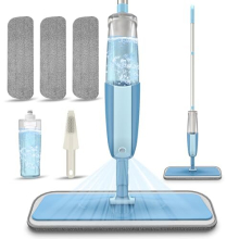 Microfibre Floor Mop Spray Mop for Cleaning Floors, Dust Wet Dry Mop with Spray for Hardwood Laminate Tiles Floors, Flat