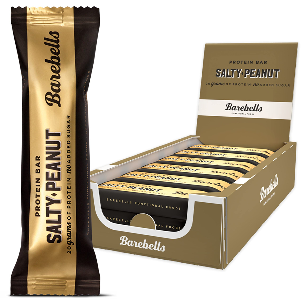 Barebells Protein Bars | 20G Protein Low Carb Chocolate Bars | After Workout Low Calorie Snacks 12 X 55G (Salty Peanut)