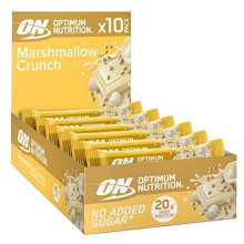 Marshmallow Crunch, Crispy Protein Bars, No Added Sugars, On the Go, Pre-Workout and Post-Workout Gym Snack for Men and