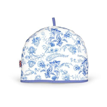 Tea Cosy for Teapot Large in Vintage Blue Floral Pattern 34cm - 100% Cotton Extra Thick Wadding - Made in England -