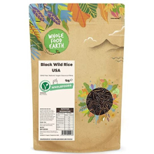 Whole Food Earth - Black Wild Rice USA 1 kg | GMO Free | Natural | Source of Fibre
