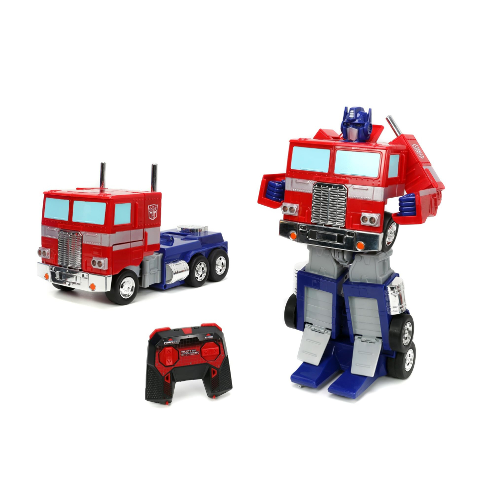 TRANSFORMERS Converting RC Optimus Prime â Original G1 model Remote Control Car - 30 cm long in Truck mode, standing