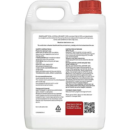Total Weedkiller 4L Extra Strong Glyphosate Weed Killer Spray Quick & Easy Application, Effective Weed Control for 2