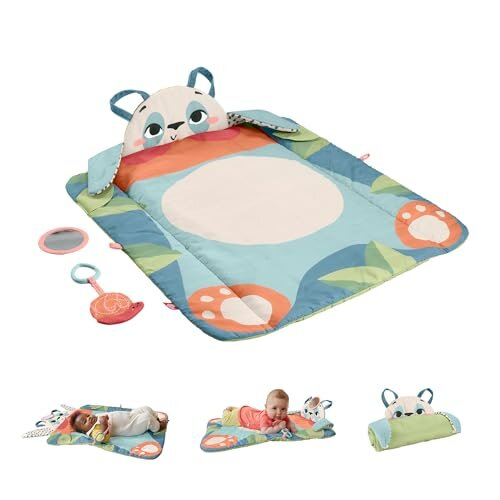 Fisher-Price Fisher-Price-Panda da Rotolare-Tappeto da Gioco con 2 Giocattoli HKD65