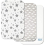 Next to Me Crib Sheets - 3pc Crib Sheets Set - 2 Fitted Cotton Sheets and 1 Waterproof Mattress Protector for Bedside 1