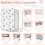 Next to Me Crib Sheets - 3pc Crib Sheets Set - 2 Fitted Cotton Sheets and 1 Waterproof Mattress Protector for Bedside 2