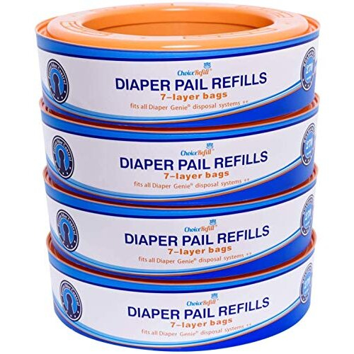 Compatible with Diaper Genie Pails 4-Pack 1080 count