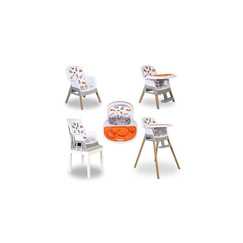 Feed Me Snak 4 in 1 Highchair/Lo Chair/Toddler Chair/Booster Seat, White