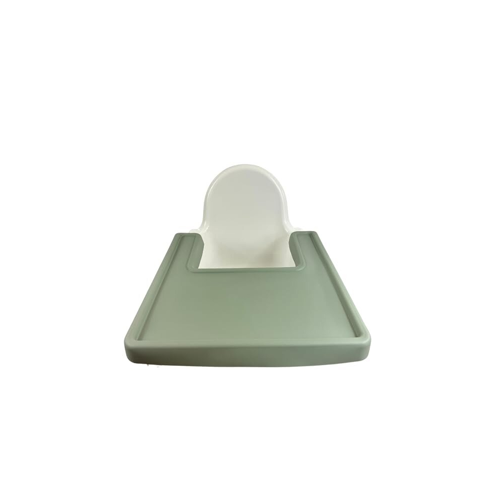 High Chair Baby Mat Tray Made For Ikea Antilop Bpa Free Accessories Full Cover Silicone Placemat Dishwasher Safe (Sage) Alimos