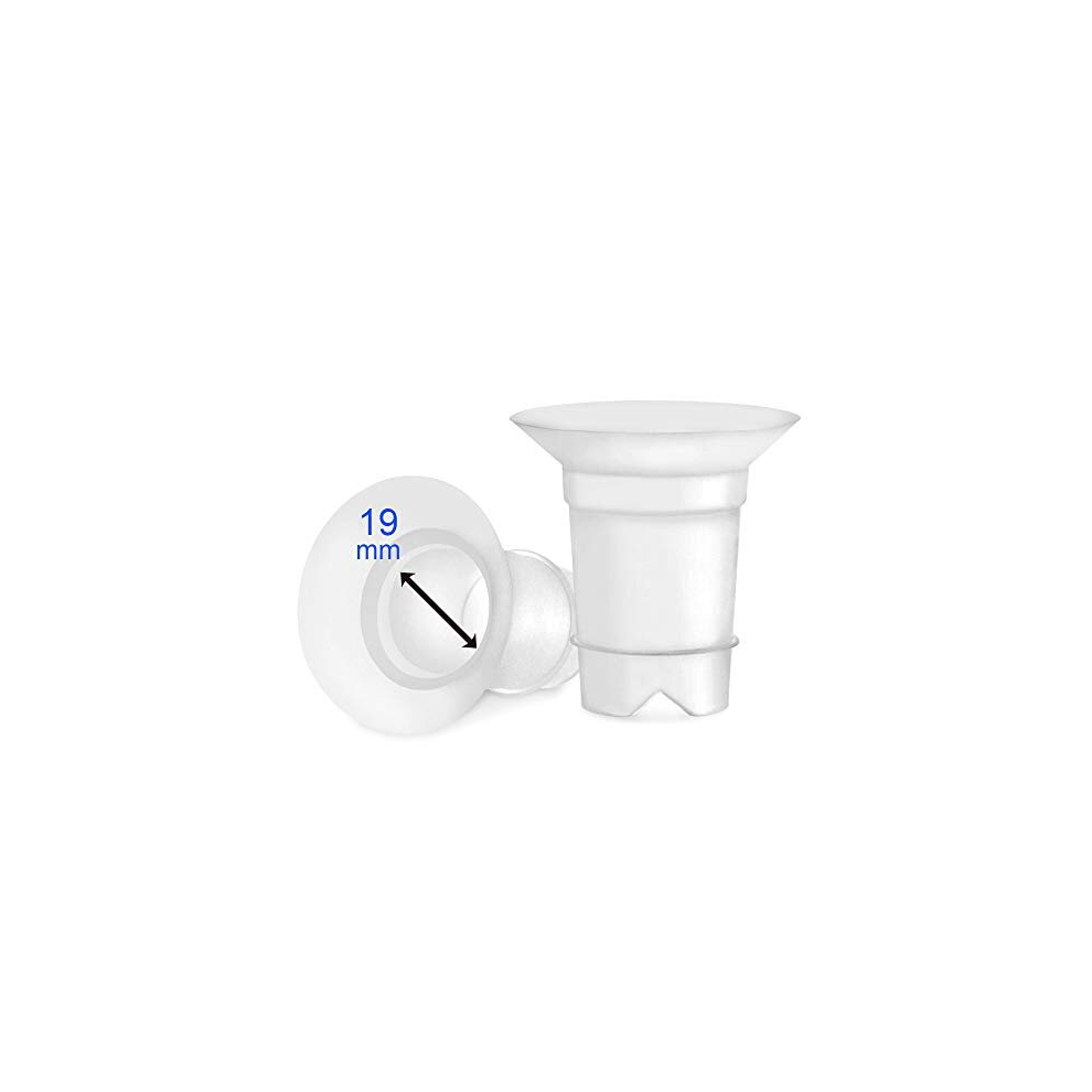 Flange Inserts 19 Mm For Medela, Spectra 24 Mm Shields/Flanges, Momcozy/Willow Wearable Cup. Compatible With Medela Maymom