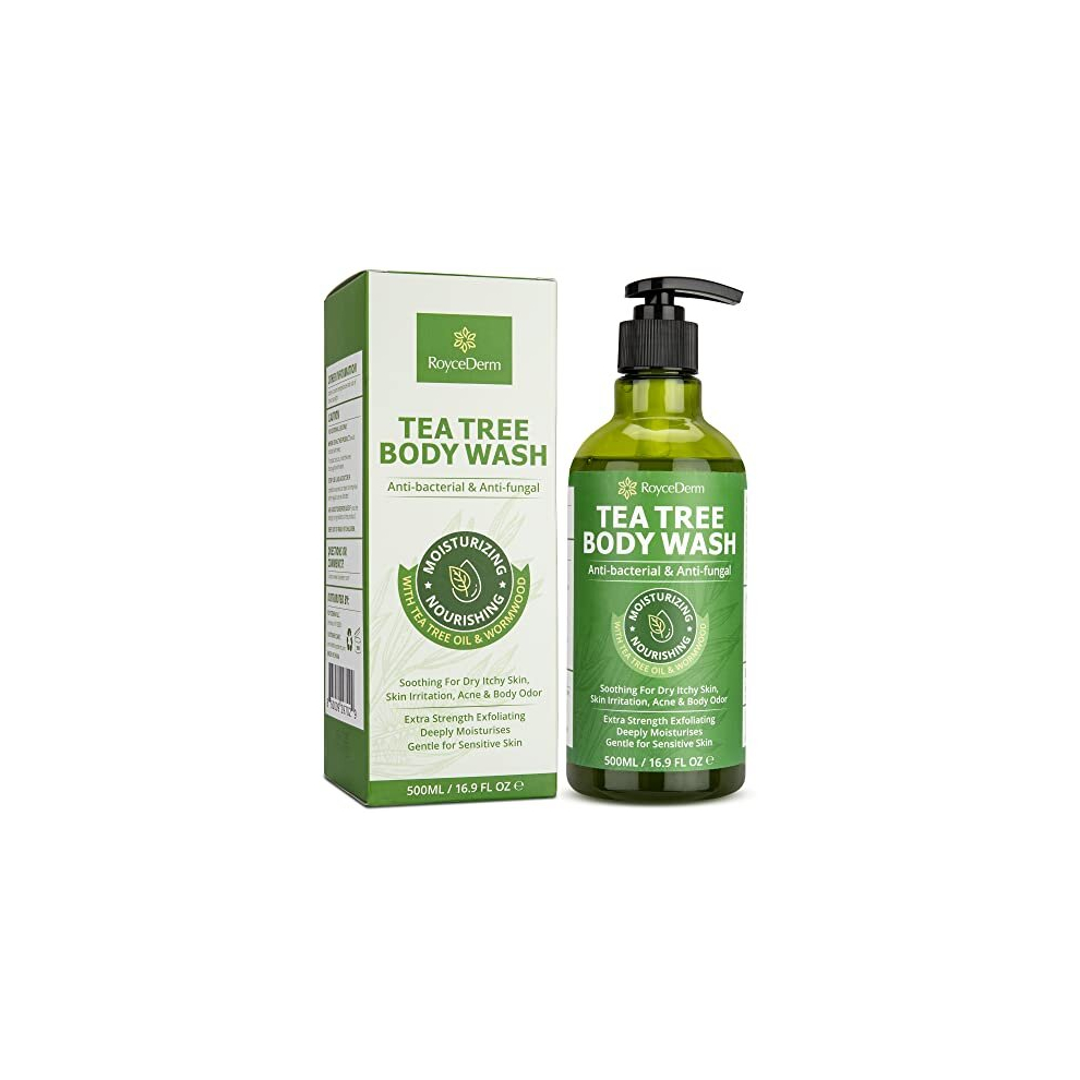 Antifungal Antibacterial Body Wash & Soap: Tea Tree Body Wash, Body Wash for Acne Athlete's Foot Tinea Versicolor