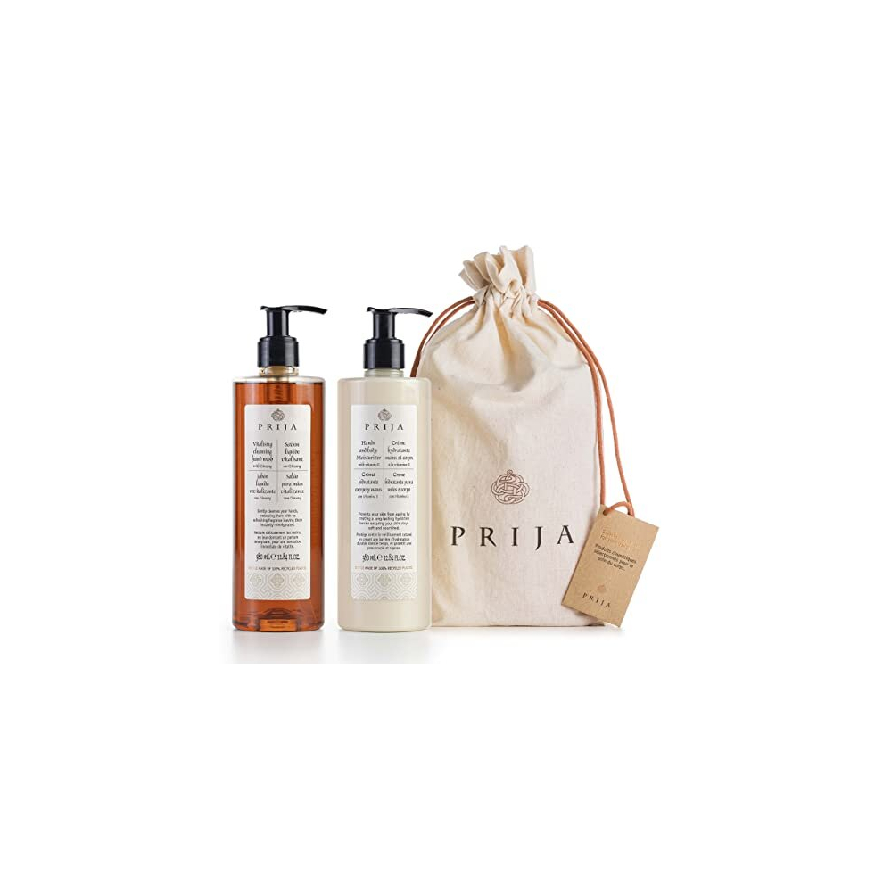 Prija Gift set for daily care, liquid soap + hand and body cream + decorative bag (Set 5)