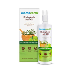 Mamaearth BhringAmla Hair Oil | Controls Hair Loss Fights Premature Graying & Reduces Dandruff | Moisturizes Dry Scalp | Bhringraj & Amla Oil In