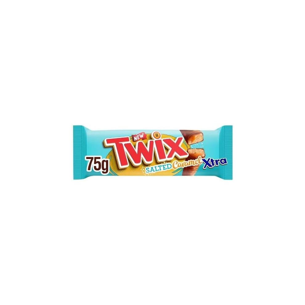 3 x Twix Salted Caramel Xtra Twin Bars 75G