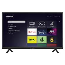 Emtronics Roku TV Smart 32" Inch HD Ready with Freeview Play, Apps and 3 X HDMI