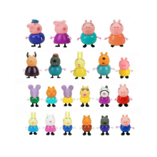 25Pcs Peppa Pig Family Friends Emily Rebecca Suzy Action Figures Toys Xmas Gift for Kids