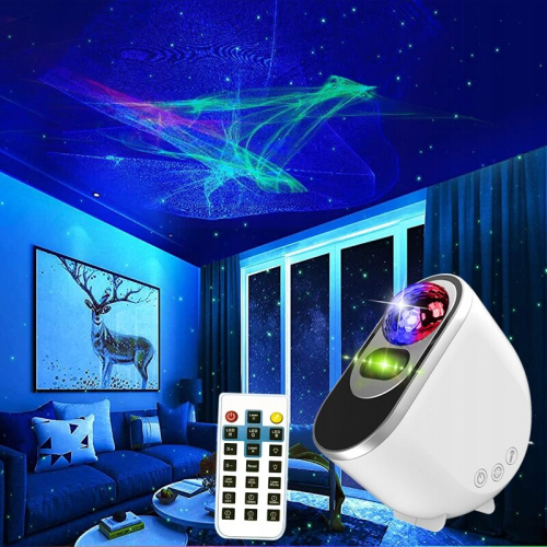Galaxy Aurora Projector, 3 in 1 LED Northern Lights Star Projector, 6 White Noise Starry Moon Light with Bluetooth Speaker