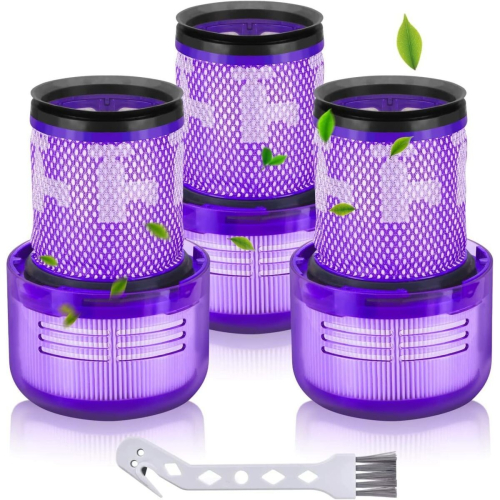 Pack of 3 HEPA Filters for Dyson V12 Detect Slim Absolute,Absolute
