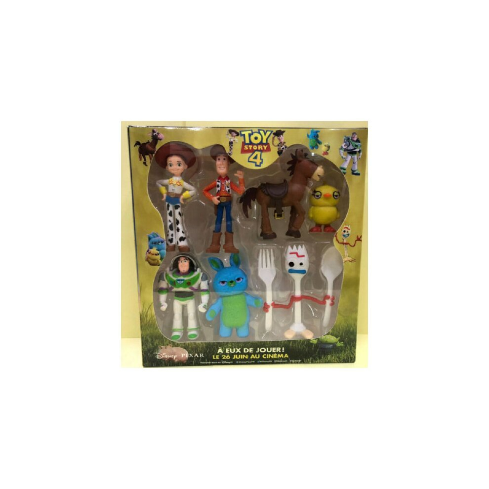 7PCS PIXAR ATOY STORY 4 WOODY JESSIE BUZZ FORKY ACTION FIGURE KID TOY GIFTS