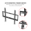26-55" Wall Mount Bracket TV Mount TMW4040 W/ Sprit Bubble Load 110lb 3