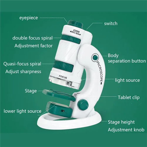 60X-180X Magnification Microscope with LED for STEM Beginners Child Toy Science Microscope 1
