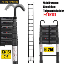 6.2M Telescopic Ladder Portable Extendable Collapsible for Household Outdoor UK