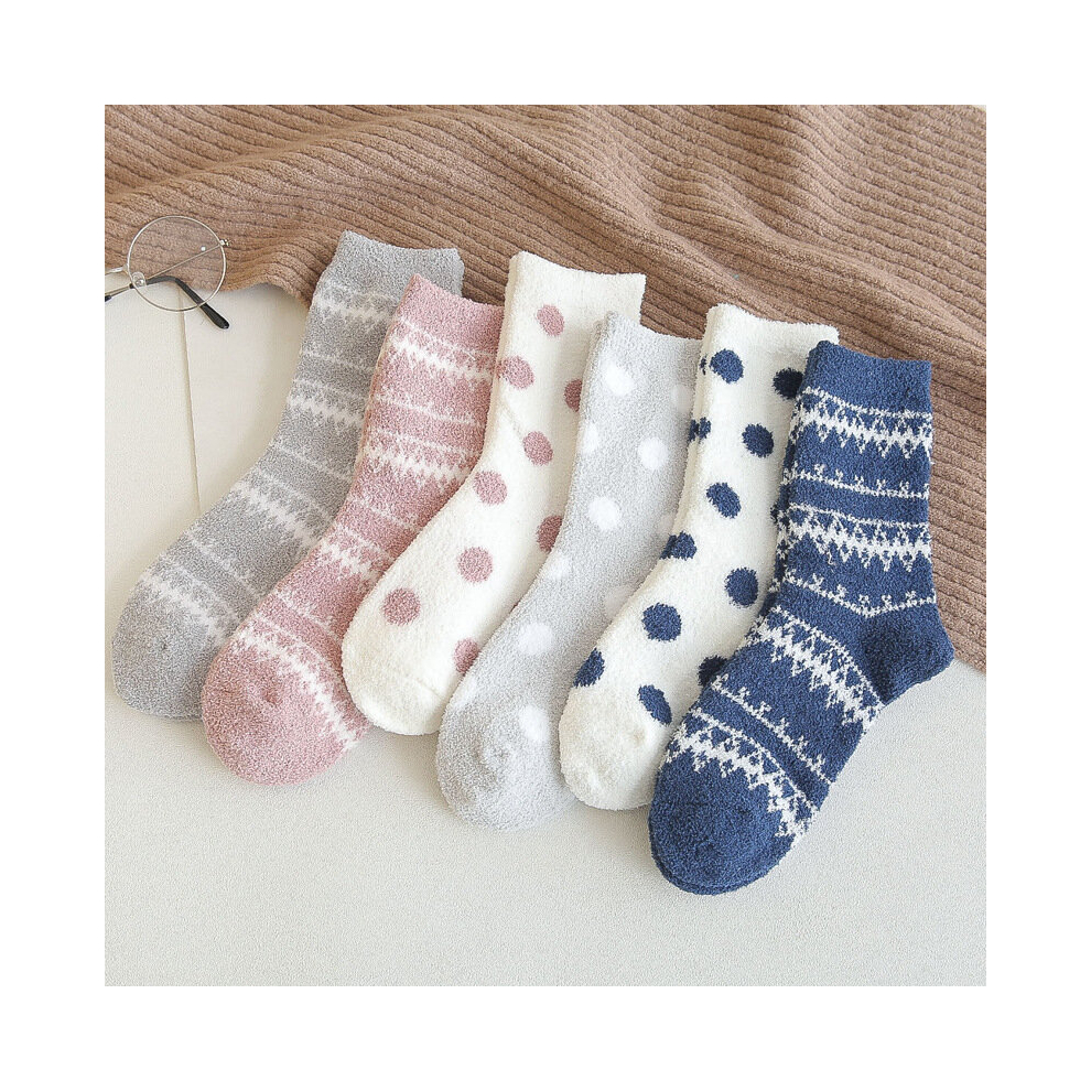 Women Fuzzy Socks Cozy Soft Fluffy Cute Animal Slipper Socks Winter Warm Slipper Socks Home Socks For Christmas Size: One Size 6 Pairs