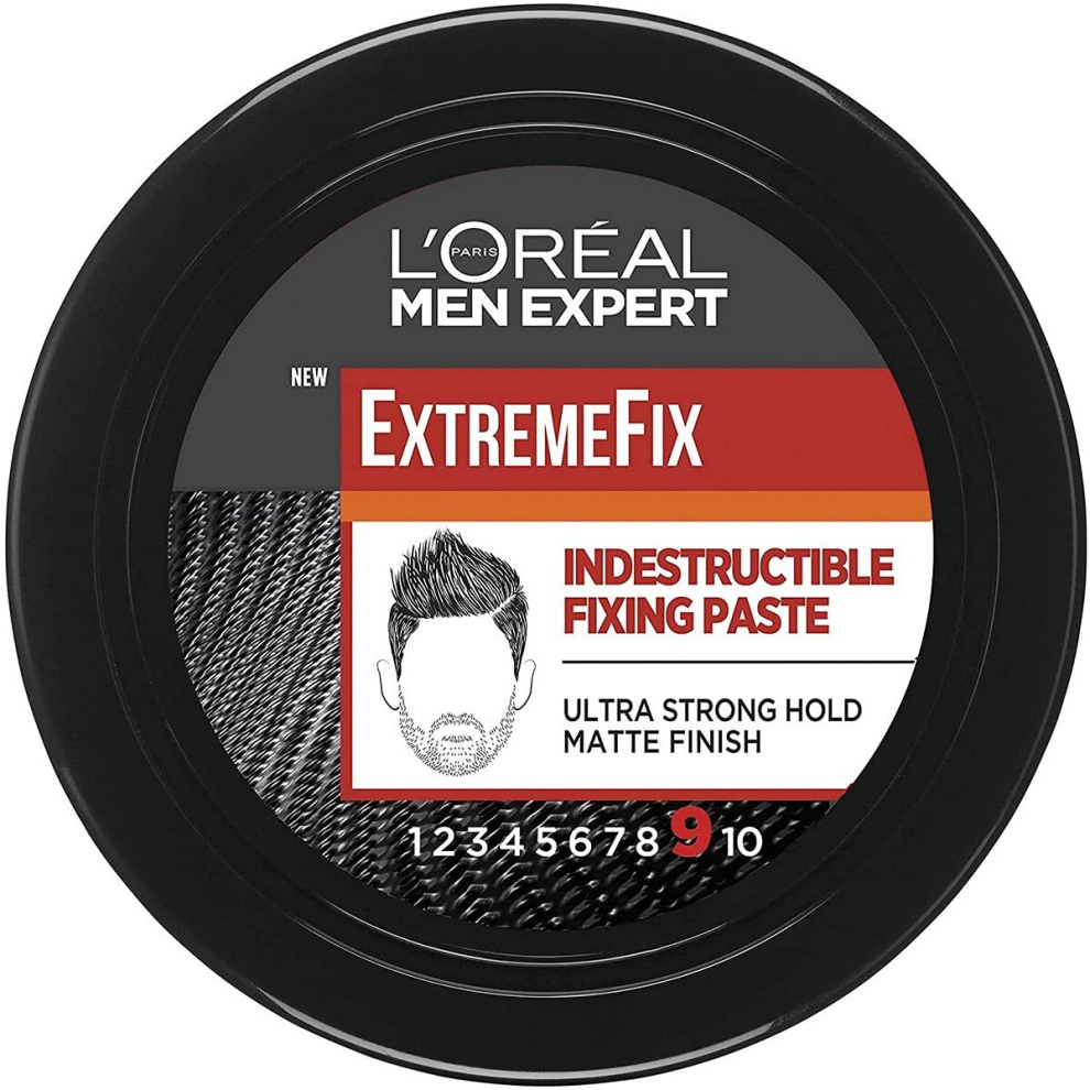 LOreal Paris Men Expert Hair Style Paste, Extreme Fix Extra Strong Hold Hair Product Invincible Paste