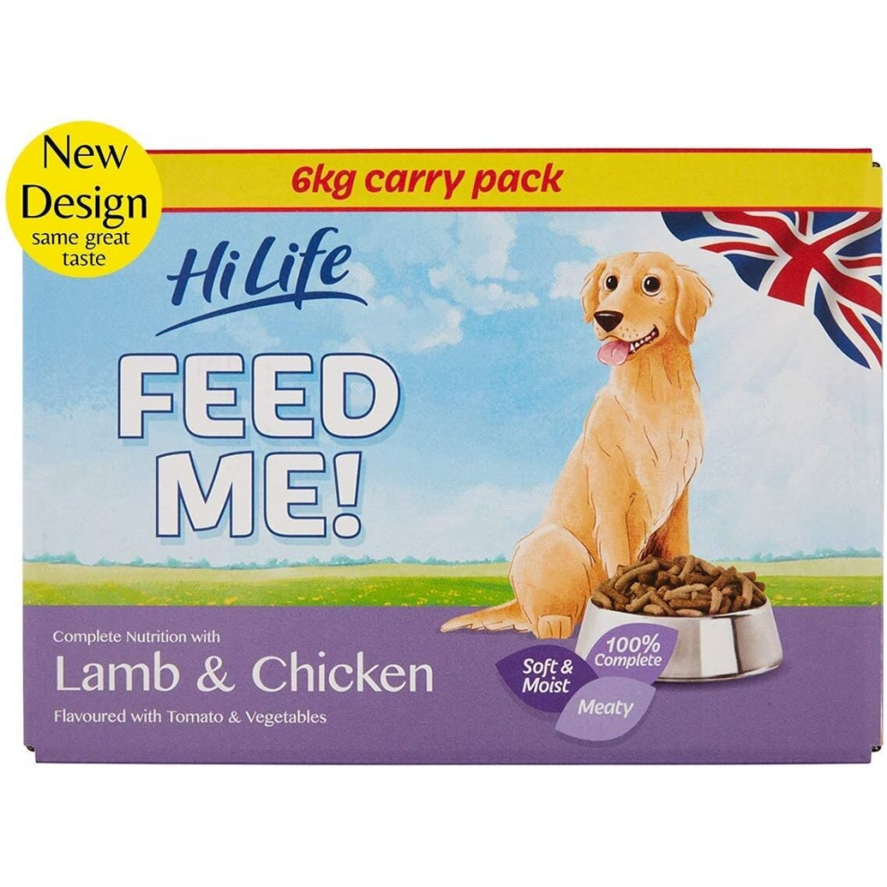 HiLife FEED ME Complete Dry Dog Food Soft Moist & Meaty 6kg