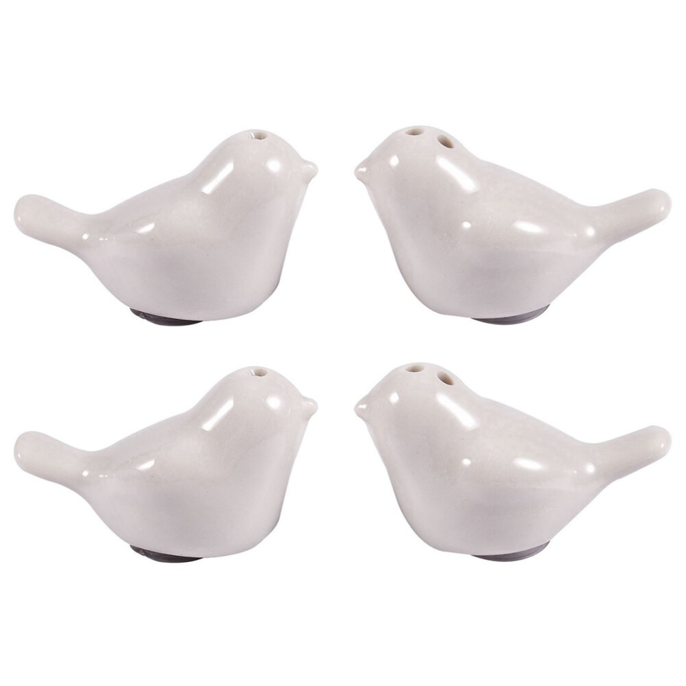 2 Set of Love Birds Ceramic Salt and Pepper Shakers Favors - White