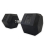 (1x 27.5kg) Hex Dumbbells Iron & Rubber Weights - Black 1